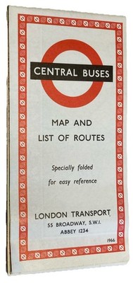 1966 London Transport Central Bus Karten Druck Ref. 966 Nr. 2 gute Zustand 