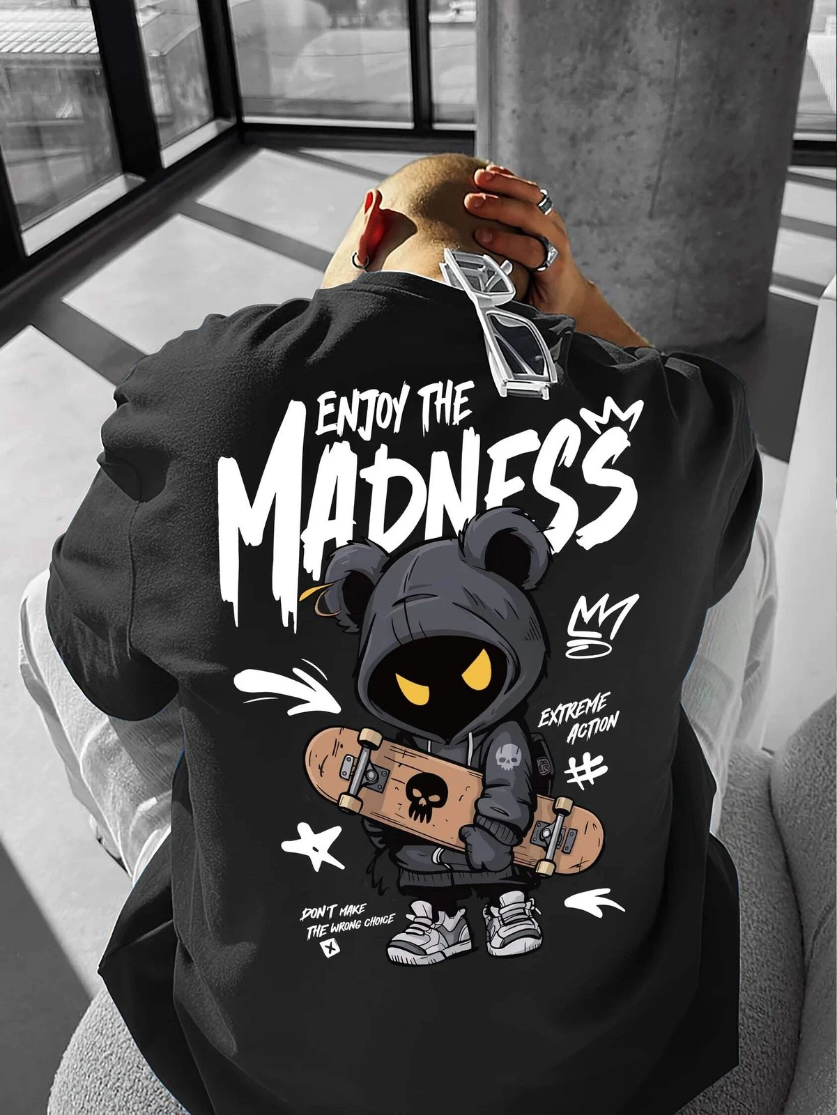 Men’s Cartoon Print T-Shirt Streetwear Casual Short Sleeve Breathable Top
Opens in a new window or t