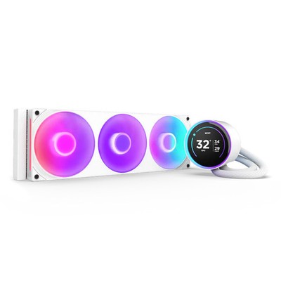 NZXT Kraken Elite V2 I 360mm I RGB I White inkl. Frame Fans & großem Bildschirm