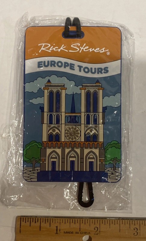 NEW Rick Steves Europe Tours Rubber Luggage Tag New