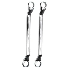 2pcs 45 Degree Offset Box End Wrench 19mm x 22mm Metric 12 Point CR-V Double Box