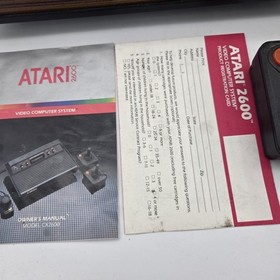 Atari CX2600A w Vader Box Manuals Registration 2x Joystick Controllers Bundle