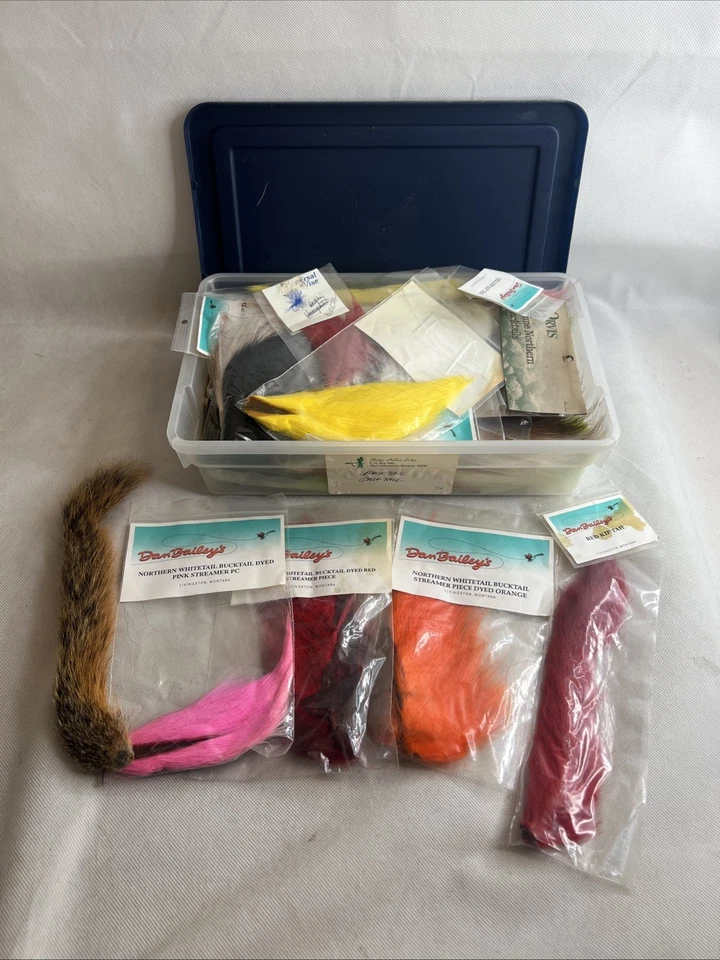 Lote De Colección De 29 Materiales Para Atar Mosca Y Plantilla Cola de Becerro Cola De Cubo Norte Pesca Foto 4 de 4