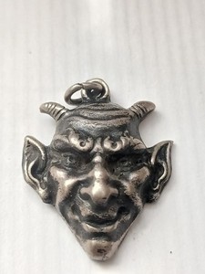 Vintage Sterling Devil Pendant