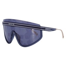 Dior DIORCLUB M2U Silver Mirrored Blue Star Monogram Shield Ladies Sunglasses