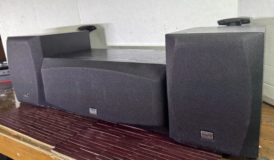 Onkyo SKM-100 With Mounts SKC-100 100W Speaker 3 Speaker Set Tested Works - Image 2 of 4