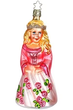 Sleeping Beauty 10063S025 Inge-Glas German Glass Christmas Ornament 5 7/8" Tall