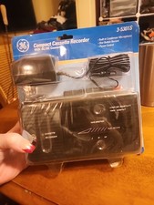 GE Compact Cassette Recorder 3-5301S Built-In Mic NEW Sealed AC/DC converter