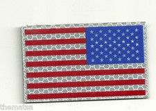AMERICAN FLAG REVERSED INFRARED INFRA RED  IR PATCH HOOK AND LOOP
