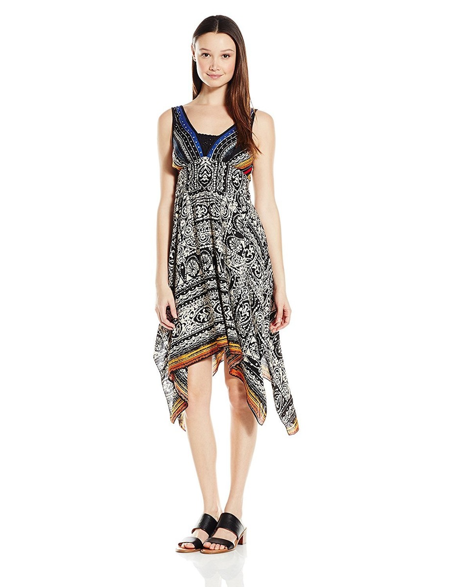 NEW Angie Women's Printed Halter Dress, Black, Small | eBay