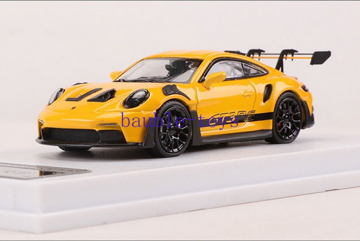 LMLF 1/64 Scale Porsche 911 GT3 RS Yellow Diecast Car Model Toy
