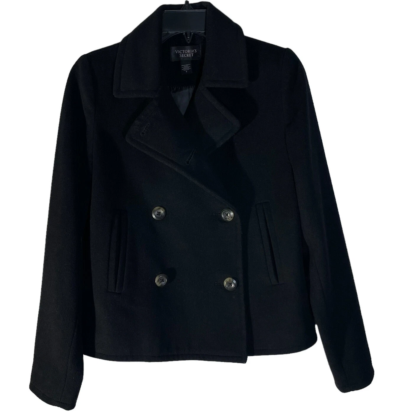 UNDERCOVER Cappotto donna Victoria Secret doppiopetto Pea taglia 0 nero giacca corta