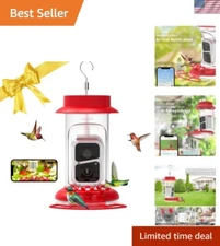 Humbirdy-The Original Hummingbird Feeder Camera with Ant Moat,Bee Proof,AI Id...