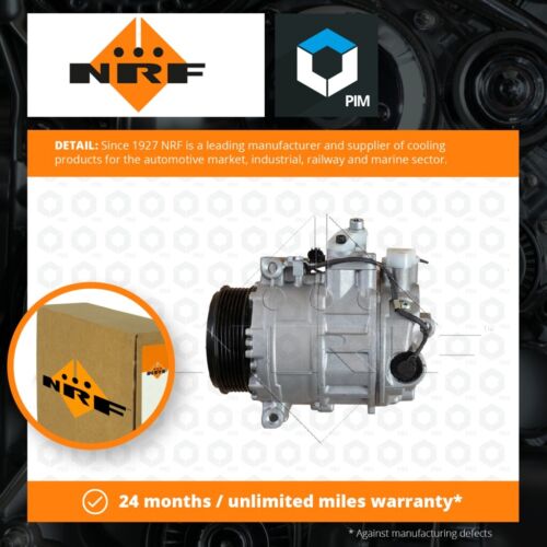 Air Con Compressor fits MERCEDES CLK240 A209, C209 2.6 02 to 10 M112.912 AC NRF - Afbeelding 1 van 6