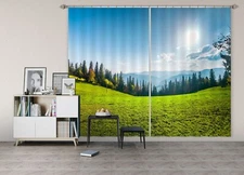3D Green Lawn Forest Sun ZHUA340 Photo Curtain Window Blockout Fabric Amy 2023