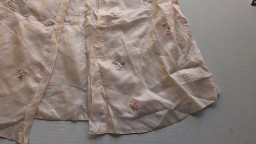 Vintage Art Deco Pink Silk Baby Embroidered Robe Jacket Kimono 20 " Long - Picture 4 of 6