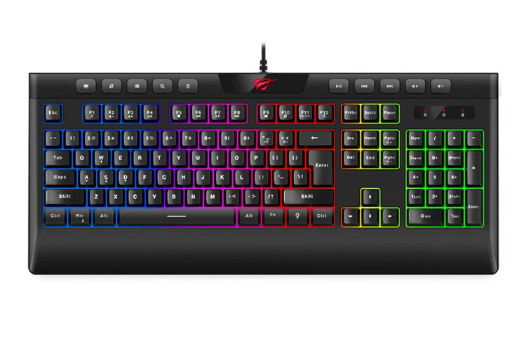 Havit KB487L RGB Multi Function Media Backlit Gaming Keyboard - Image 2 of 4