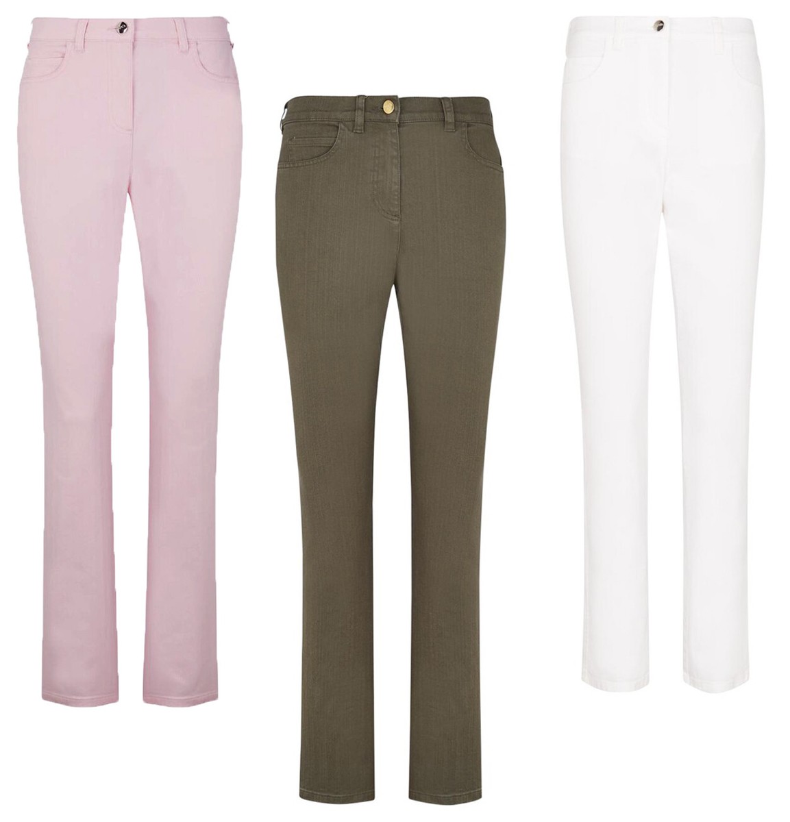 VIYELLA Twill Cotton Slim Straight Leg Lengths