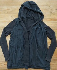 Lululemon Wrap Jacket Hooded Womens Navy Blue Open Front Long Sleeve