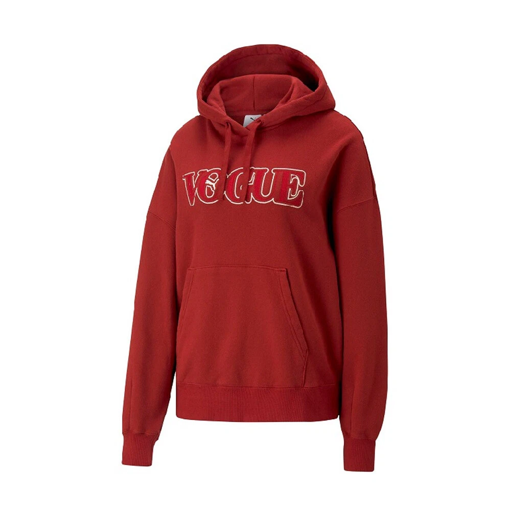 Puma X Vogue Wmns Oversize Felpa con Cappuccio Donna Intenso Rosso