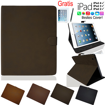 Velours flip case for iPad 4 / 3 / 2 protective sleeve smart cover bag pouch film 