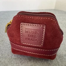 Museo Del Prado Burgundy Suede Souvenir Purse New Very Nice!