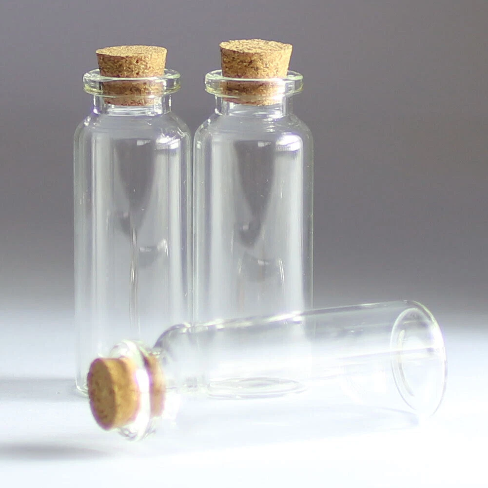 20ml Bottle 24x65mm Cork bottle Vial Lots 10-50 pieces Jars Bottles with Cork
