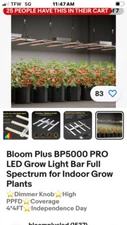 Bloom Plus BP5000 PRO LED Grow Light Bar Full Spectrum for Indoor Grow Plants