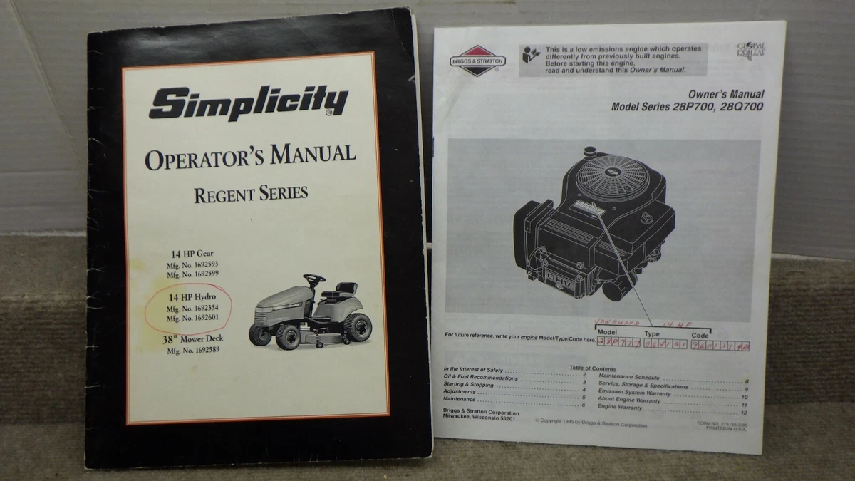 Simplicity regent 38 sale manual