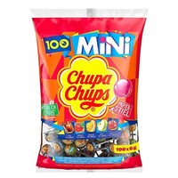 Chupa Chups Mini Classic Lutscher-Beutel 100 Mini-Lollis 5 GeschmäCker 100 X 6G