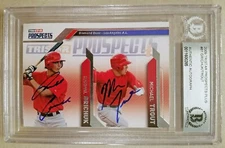 MIKE TROUT RANDAL GRICHUK signed auto autograph 2009 Tristar Prospects Plus BAS