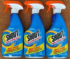 3pack Shout Advanced Action Gel Laundry Stain Remover 22fl oz Best Shout Formula
