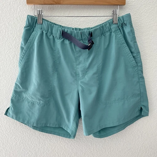 REI Trailmade Amphib Hiking Shorts 6" Mens Medium Teal Belted ripstop Gorpcore