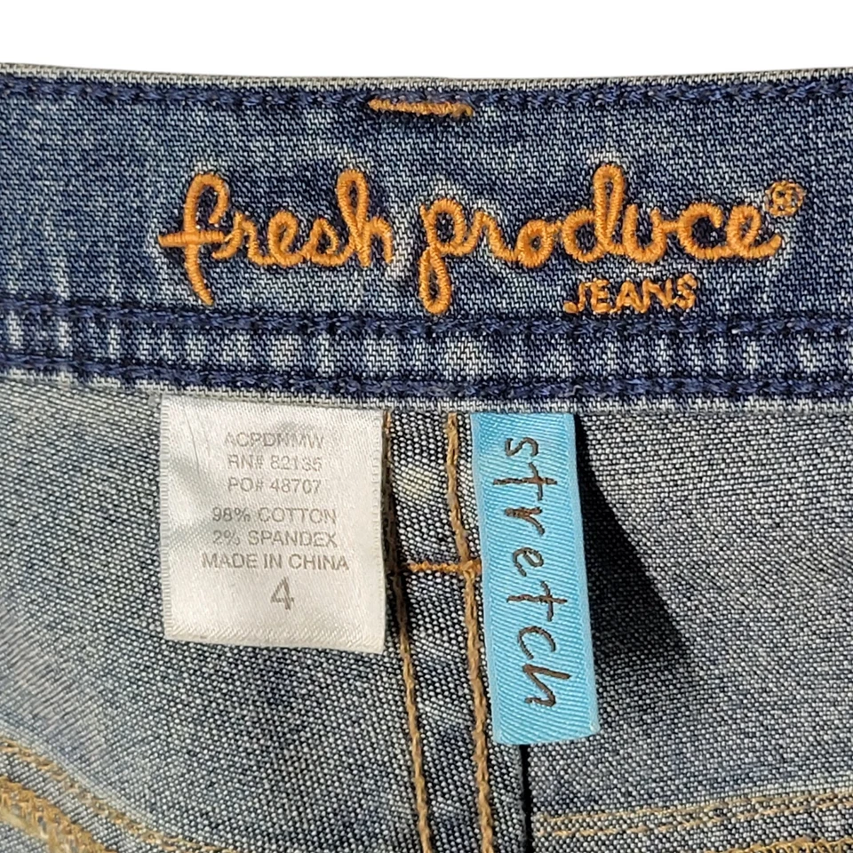 Fresh Produce Womens Size 4 Blue Solid Stretch Capri Jeans - Image 2 of 4
