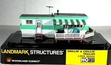 WOODLAND SCENICS HO SCALE BILT UP GRILLIN & CHILLIN TRAILER BR5060
