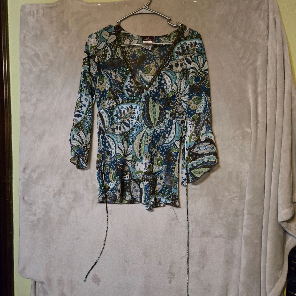 Babydoll vintage Jordache para mujer talla S floral Y2K hadas caprichosas decoración de cabañas Foto 2 de 4