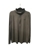 Under Armour Loose 1/4 Zip Pullover Dark Gray Lightweight Activewear Sweater XXL