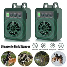 2x Outdoor Ultrasonic Anti-Barking Device Dog Bark Control Sonic Silencer Tool