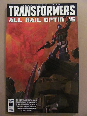 Transformers #50 All Hail Optimus IDW Sub Cover B Variant 9.4 Near