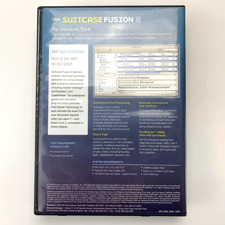 EXTENSIS Suitcase Fusion 2 for Mac OS X Professional Font Management  - Image 4 of 4