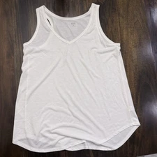 Women's A.N.A. A New Approach White Tank Top Shirt Blouse XL ANA Soft Scoop Neck