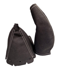 Schaltsack & Handbremsmanchette Fur Mazda MX5 MK2 NB 1998-2005 Leder Naht Weiss