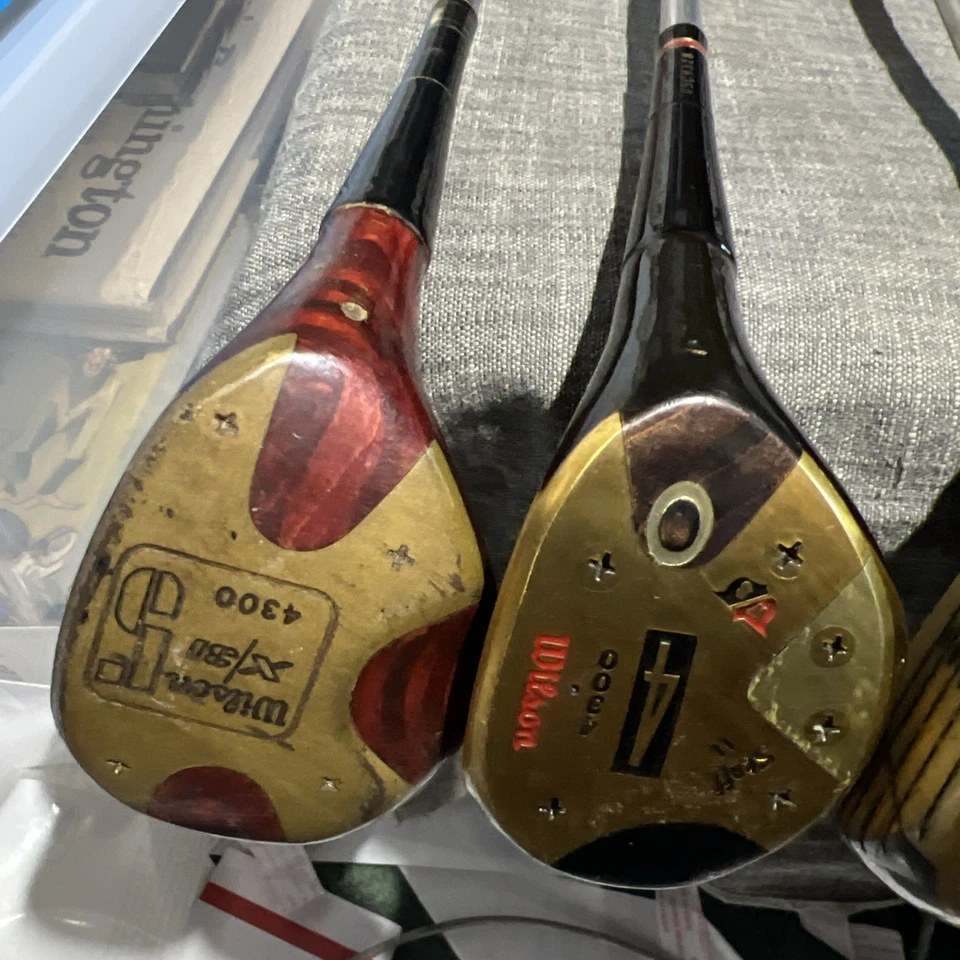 VINTAGE WILSON STAFF 4300 WOODS SET 1,2,3,3,4,5 WOODS W/ REGULAR FLEX SHAFTS - Image 4 of 4