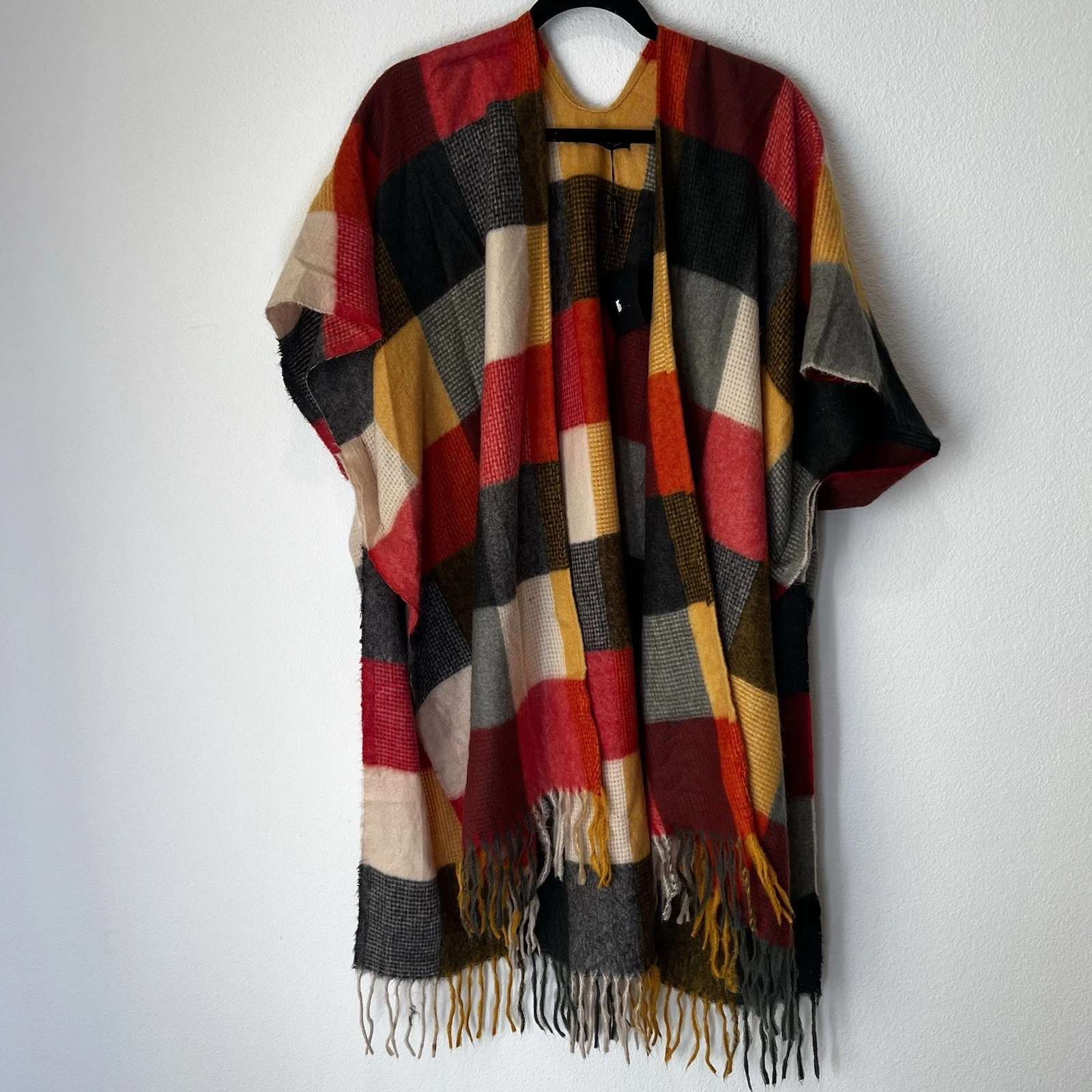 Do Everything in Love Anthropologie Poncho Open Front Multicolor One Size