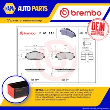 Brake Pads Set fits CITROEN C-ELYSEE DDHMRP, VTi 1.2 Front 2012 on Brembo New