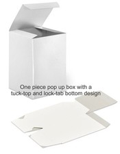 100 4x4x6 One Piece Pop-Up White Gift Boxes Small Gift Candle Ornament Mug New