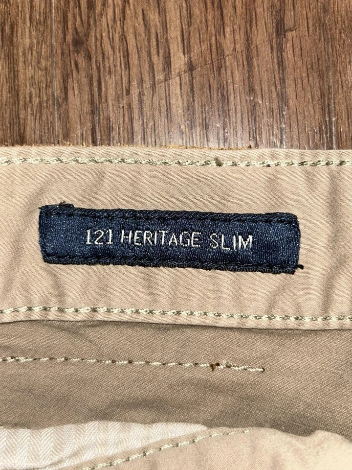 Lucky Brand 121 Heritage Slim Jeans Mens 36x32 Khaki Tan Stretch Denim Casual - Image 3 of 4