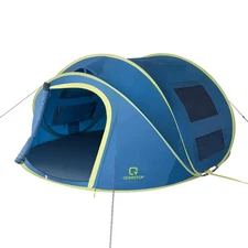 QOMOTOP INSTANT TENT 4 PERSON BLUE - BLUE