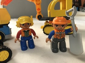 Lego Duplo Truck & Tracked Excavator From Construction Set 10812 Incomplete