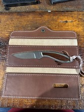 Rare Vintage Browning Model 377 Knife With Leather Case.